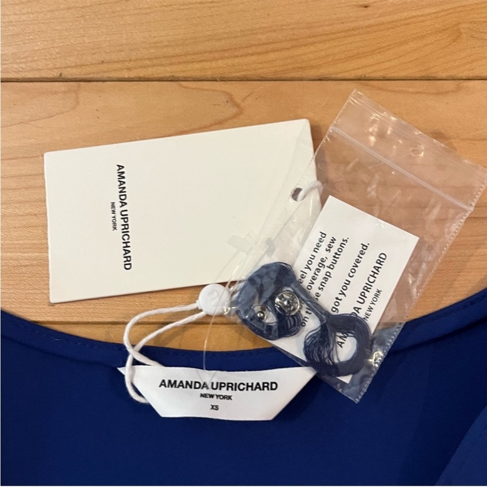 NWT Amanda Uprichard | REVOLVE Matthews Dress in Admiral Blue, Size Extra Small - Picture 5 of 8